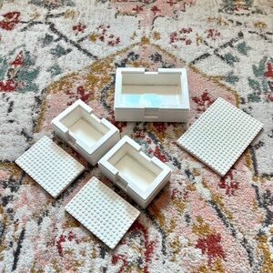 IKEA BYGGLEK x LEGO Boxes with lid, Set of 3, White